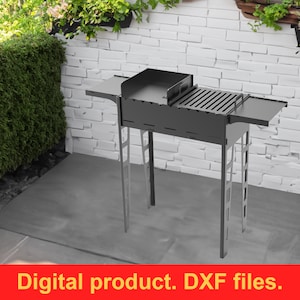 Grill Tragbare in Formaten DXF  an, BBQ Kebab Grill, Feuerschale, Holzkohlegrill, Feuerstelle Feuerring Feuergrube Feuerkorb
