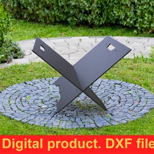 Fire Pit Slider Square DXF files for plasma, laser cutting, CNC. Fire Pit Portable for Garden, Collapsible Firepit For Camping, DIY.