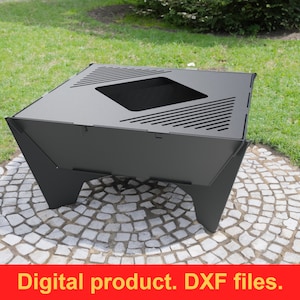 Fire Pit 32&#39;&#39; grill DXF files for plasma, laser, CNC, Fire Pit. Mangal, Grill, Barbecue, Firepit bbq. Collapsible Fire Pit For Camping, DIY