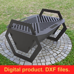 Fire Pit grill DXF files for plasma, laser, CNC, Fire Pit. Firepit bbq, Mangal, Grill, Barbecue. Collapsible Fire Pit For Camping, DIY