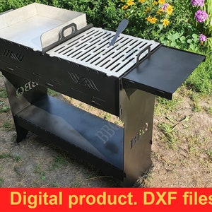 Campfire pit grill DXF files for plasma, laser, CNC, Fire Pit. Mangal, Grill, Barbecue, Firepit bbq. Collapsible Fire Pit For Camping, DIY