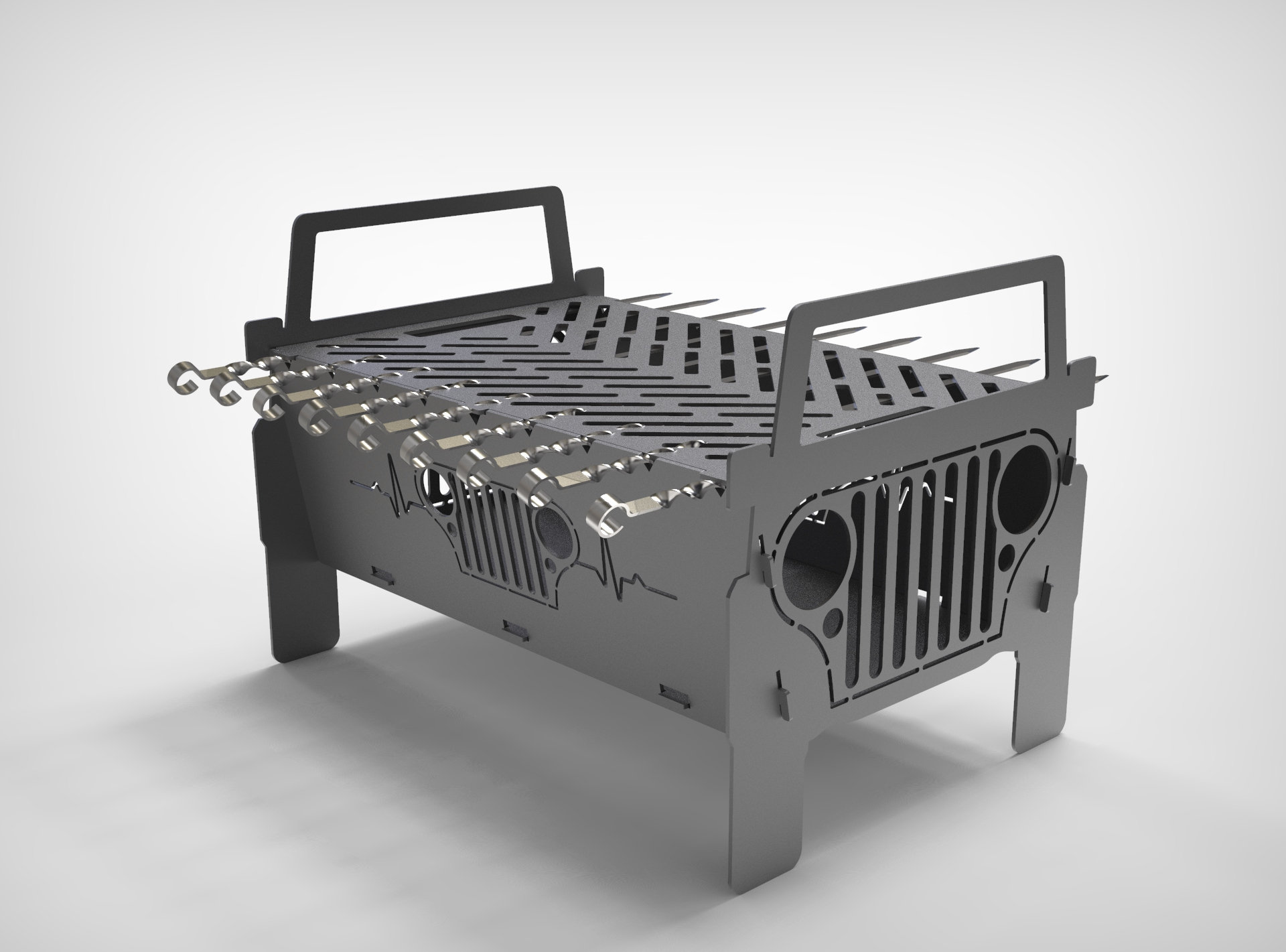 Fire Pit Jeep 14''x20'' DXF files for plasma Etsy
