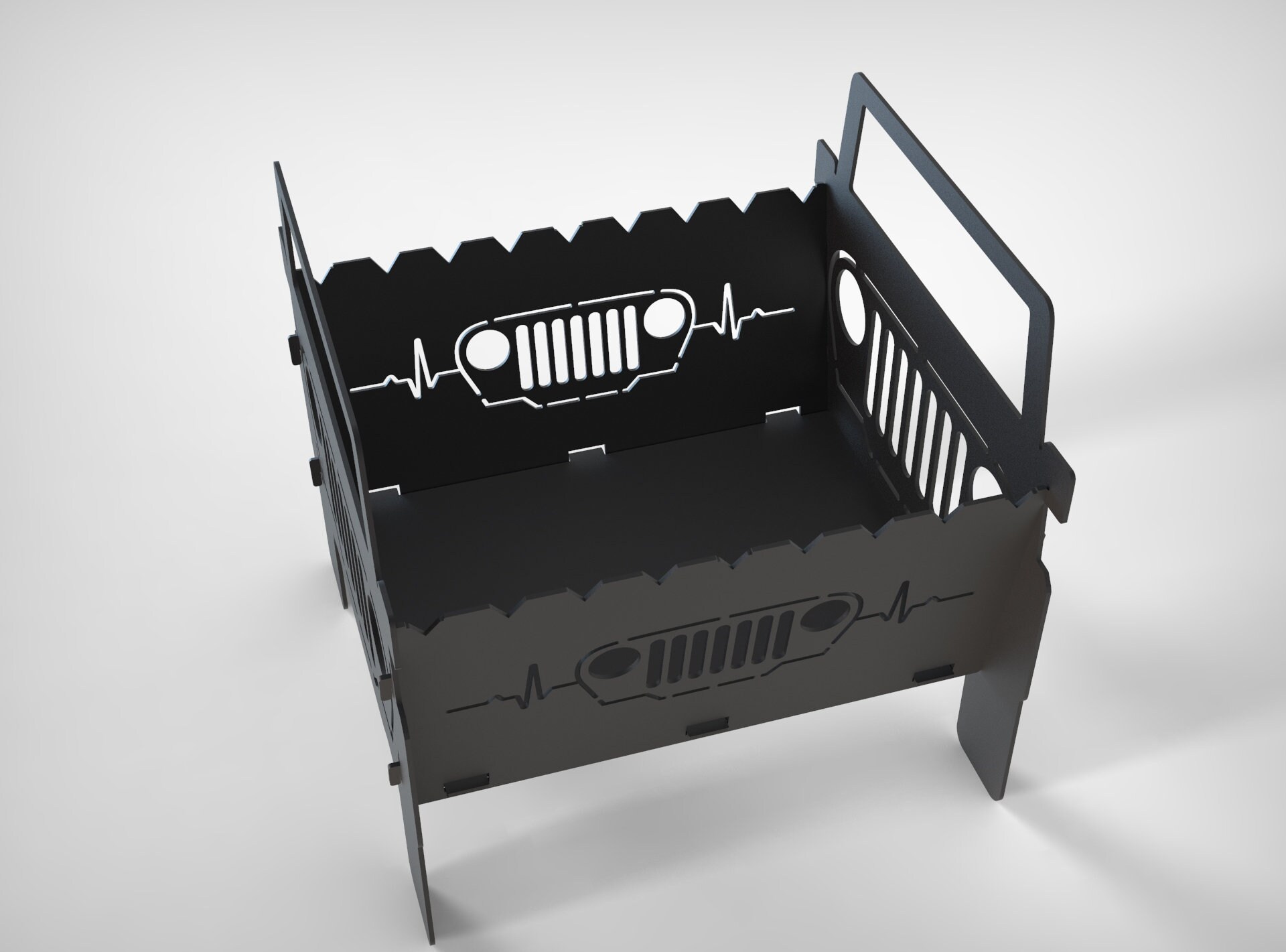 Fire Pit Jeep V4 Big 20''x20'' DXF files for Etsy