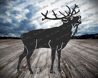 Deer V10. Vector art file. Digital files dxf, svg, png, ai, eps, cdr for plasma, laser, waterjet, CNC, as well as for printing.