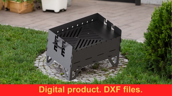 Collapsible Fire Pit for Camping Grill DXF Files for Plasma Laser CNC Fire Pit. Mangal Grill Barbecue Firepit Bbq. DIY Etsy Canada
