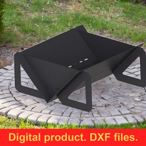 Fire Pit Quadro Light 31&quot; DXF files for plasma, laser cutting, CNC. Fire Pit for Garden, Collapsible Fire Pit For Camping, DIY Firepit.
