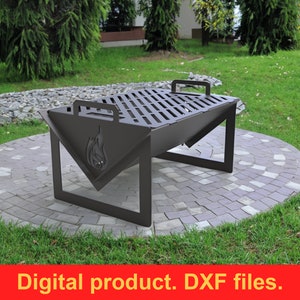 Feuerkorb, Tragbare Holzkohlegrill in Formaten DXF  an, Feuerschale, BBQ Kebab Grill, Feuerstelle Feuerring Feuergrube, Holzkohlegrill