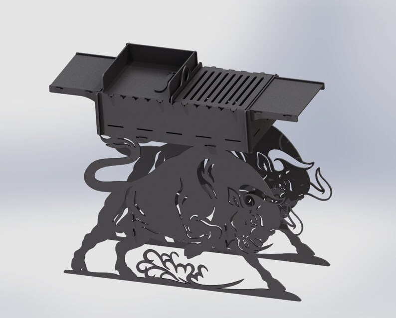 Fire Pit Bull Grill DXF Files for Plasma Laser CNC Fire Etsy Australia