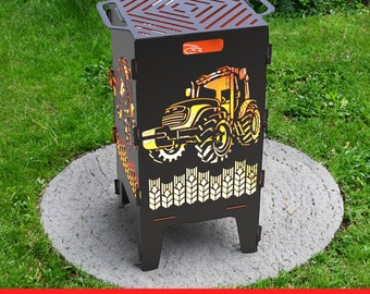 Tractor Fire Pit grill DXF files for plasma, laser, CNC, Fire Pit. Mangal, Grill, Barbecue, Firepit bbq. Collapsible Fire Pit, DIY