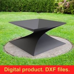 Fire Pit Twist V2 47&#39;&#39; DXF files for plasma, laser cutting, CNC. Fire Pit Portable for Garden, Welded Fire Pit For Camping, DIY Firepit.