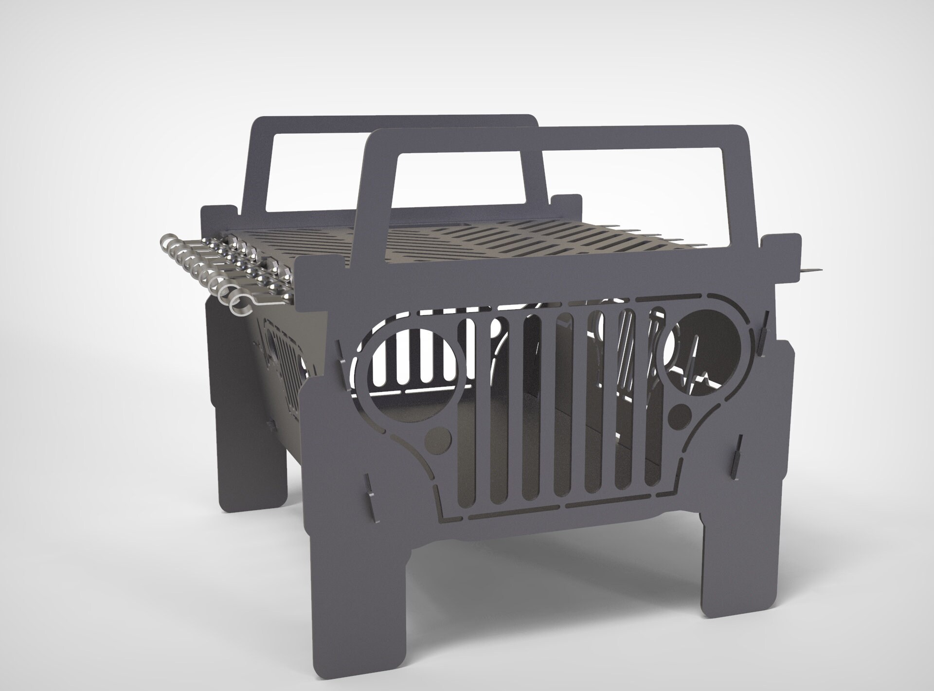 Fire Pit Jeep Big 20''x20'' DXF files for Etsy