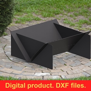 Fire Pit Quadro 39" DXF files for plasma, laser cutting, CNC. Fire Pit Portable for Garden, Collapsible Fire Pit For Camping, DIY Firepit.