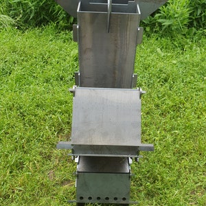 Rysunki piec rakietowy w formacie DXF i SVG. Kuchenka turystyczne polowa, Kompaktowy składany piec na drewno, przenośny piec kempingowy zdjęcie 4