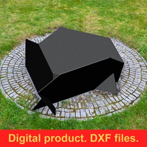 Fire Pit 32&#39;&#39; V1 DXF files for plasma, laser cutting, CNC. Fire Pit Portable for Garden, Collapsible Fire Pit For Camping, DIY Firepit.