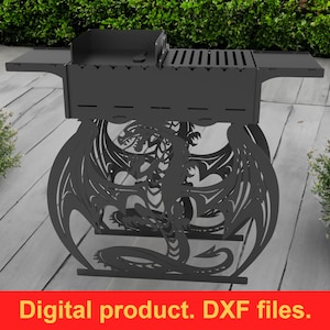 Fire Pit Dragon grill DXF files for plasma, laser, CNC, Fire Pit. Mangal, Grill, Barbecue, Firepit bbq. Collapsible Fire Pit, DIY