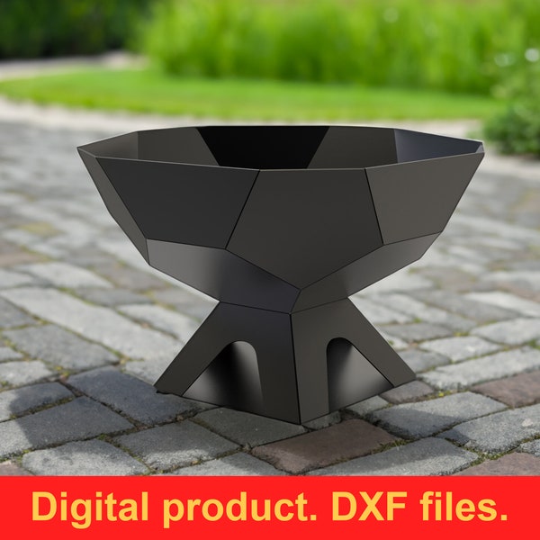 Fire bowl V1, Fire Pit DXF files for plasma, laser cutting, cnc. Fire Pit Portable for Garden, Welded Fire Pit For Camping, DIY Firepit.