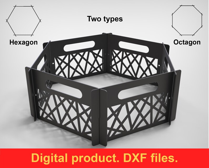 Flat Pack Fire Pit V1 DXF Files for Plasma Laser Cutting Etsy