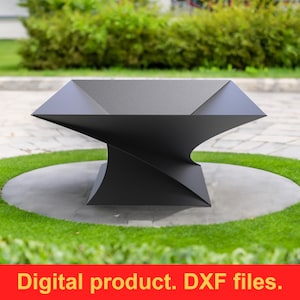 Fire Pit Twist V3 35&#39;&#39; DXF files for plasma, laser cutting, CNC. Fire Pit Portable for Garden, Welded Fire Pit For Camping, DIY Firepit.