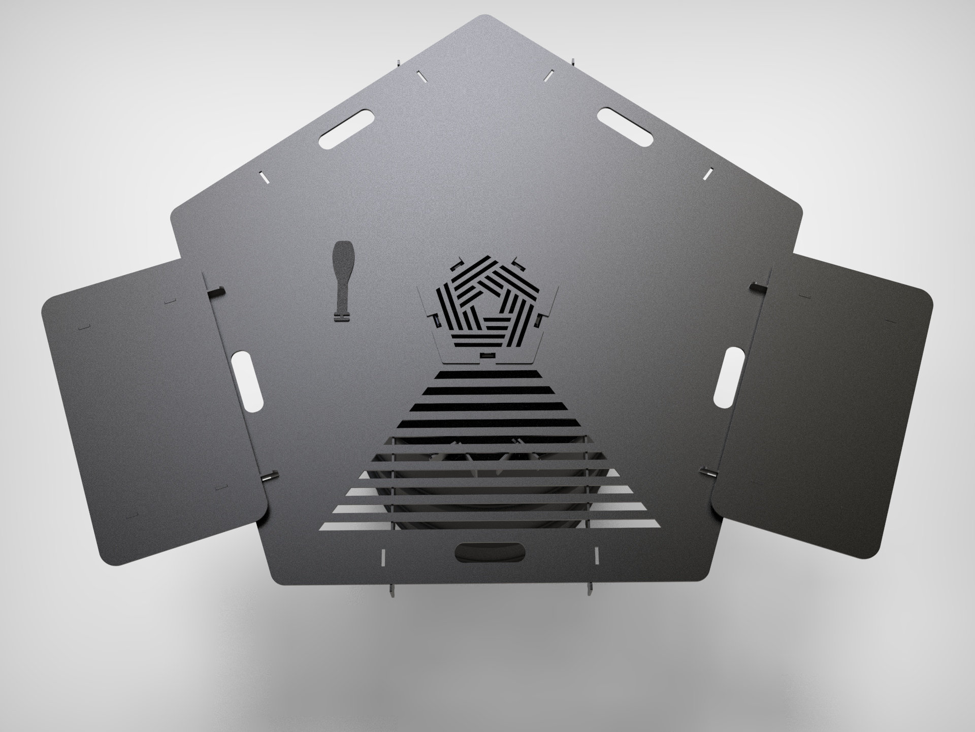 Pentagon Fire Plate 100 Cm for Fire Barrel and Kettle Barbecue Etsy