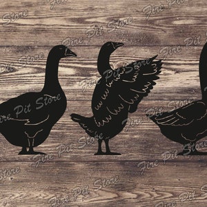 Goose. Vector art file. Digital files dxf, svg, png, ai, eps, cdr for plasma, laser, waterjet, CNC, as well as for printing.