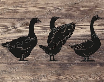 Goose. Vector art file. Digital files dxf, svg, png, ai, eps, cdr for plasma, laser, waterjet, CNC, as well as for printing.