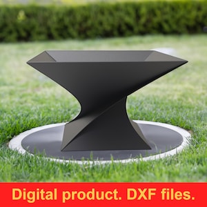 Fire Pit Twist V3 27&#39;&#39; DXF files for plasma, laser cutting, CNC. Fire Pit Portable for Garden, Welded Fire Pit For Camping, DIY Firepit.