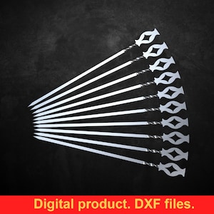 Skewers Diamonds cards, DXF files for plasma, laser, CNC. Kebab skewers for Mangal, Grill, Barbecue, Fire pit, bbq. DIY
