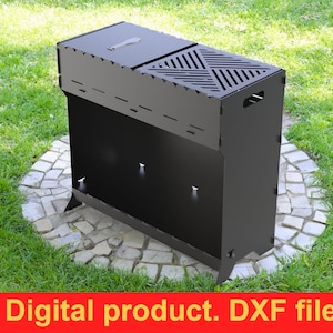 Brazier, DXF files for plasma cut, laser cut, CNC, Fire Pit. Grill, Barbecue, Firepit bbq. Collapsible Fire Pit for Camping, DIY