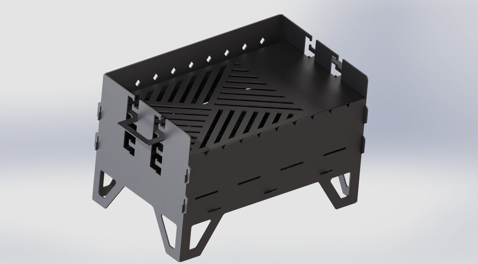 Collapsible Fire Pit Mangal DXF files for plasma laser Etsy