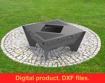 Fire Pit Star 32'' grill DXF files for plasma, laser, CNC, Fire Pit. Mangal, Grill, Barbecue, Firepit bbq. Collapsible Fire Pit, DIY