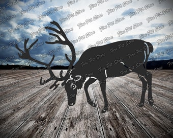 Deer V14. Vector art file. Digital files dxf, svg, png, ai, eps, cdr for plasma, laser, waterjet, CNC, as well as for printing.