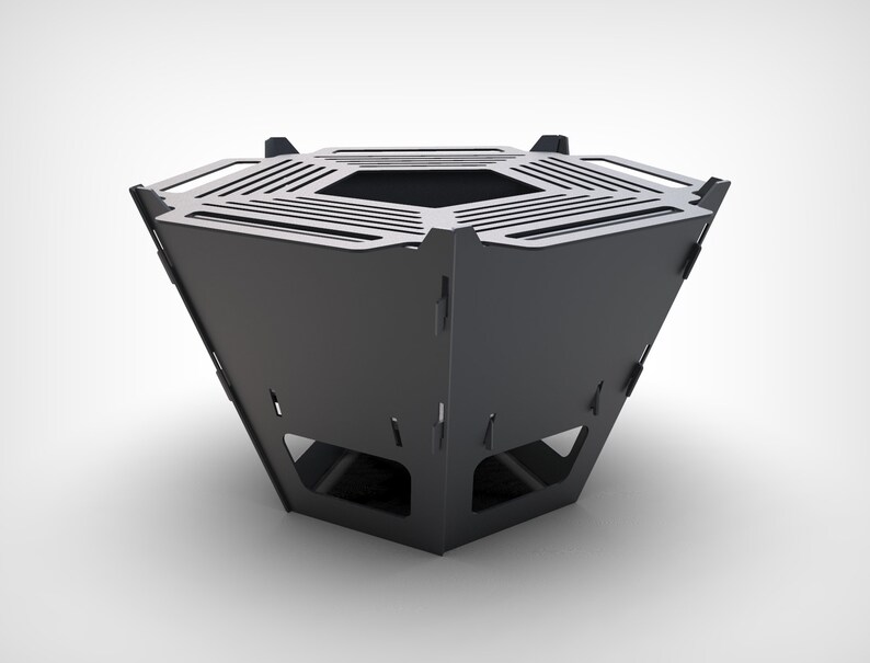 Pentagon Fire Pit V2 Grill DXF Files for Plasma Laser CNC Etsy