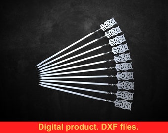 Skewers Owl, DXF files for plasma, laser, CNC. Kebab skewers for Mangal, Grill, Barbecue, Fire pit, bbq. DIY