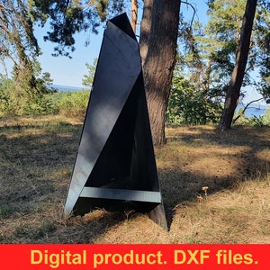 Fire Pit V1 h-39&quot; Garden Fireplace Collapsible DXF files for plasma, laser, waterjet or for CNC. Fire Pit Pyramid Patio Heater. Fire Pit DIY