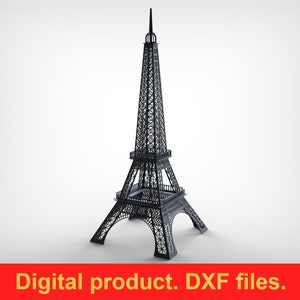 Eiffel Tower Garden Decor DXF files for plasma, laser, water cutting or for CNC. Home Backyard Decoration, Statue, Yard Art Garden Sculpture