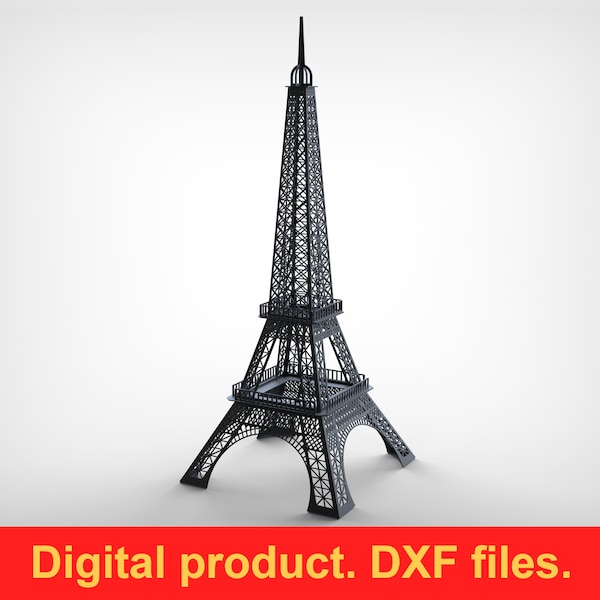 Eiffel Tower Garden Decor DXF files for plasma, laser, water cutting or for CNC. Home Backyard Decoration, Statue, Yard Art Garden Sculpture