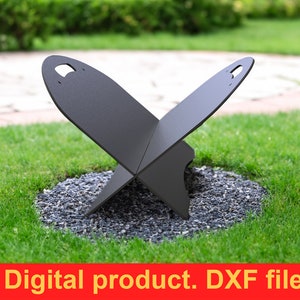 Fire Pit Slider Rounded DXF files for plasma, laser cutting, CNC. Fire Pit Portable for Garden, Collapsible Firepit For Camping, DIY.