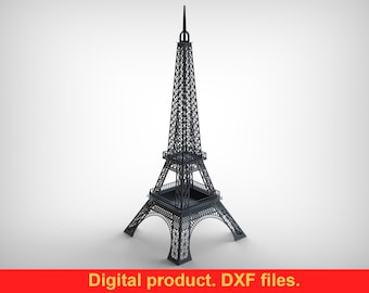Vuurplaats Eiffeltoren h-100" Tuinhaard DXF-bestanden voor plasma, laser, waterjet of CNC. Vuurplaatsverwarmer. Houtskoolhoutvuurplaats. DIY