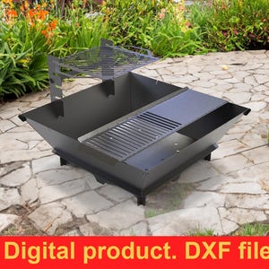 Fire Pit 41’’ v2 grill DXF files for plasma, laser, CNC, Fire Pit. Mangal, Grill, Barbecue, Firepit bbq. Collapsible Fire Pit , DIY
