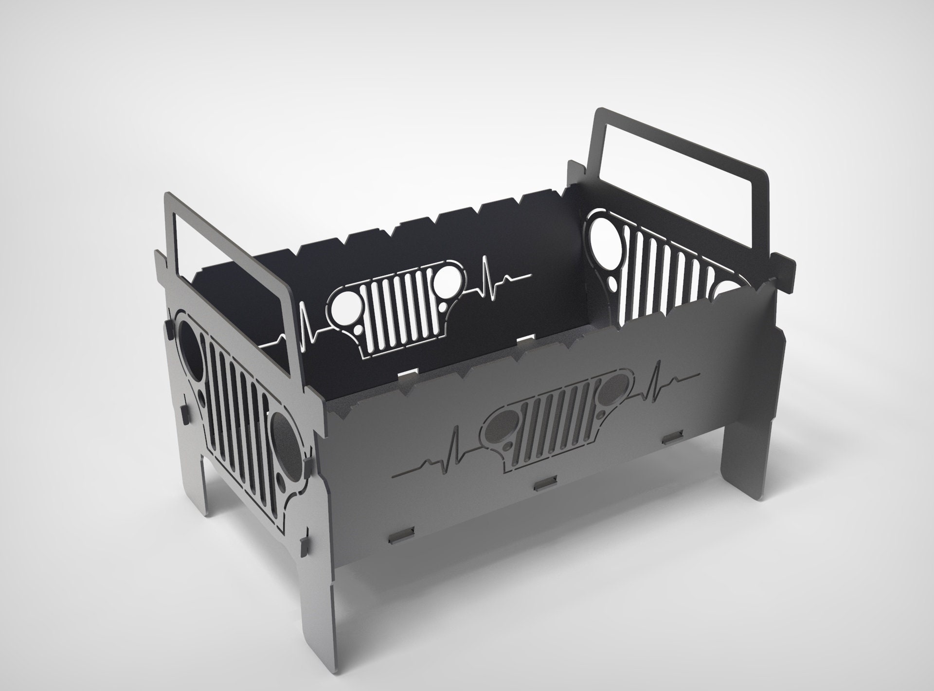 Fire Pit Jeep 14''x20'' DXF files for plasma Etsy