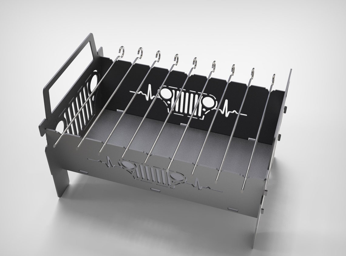 Fire Pit Jeep Little 8''x12'' DXF files for Etsy