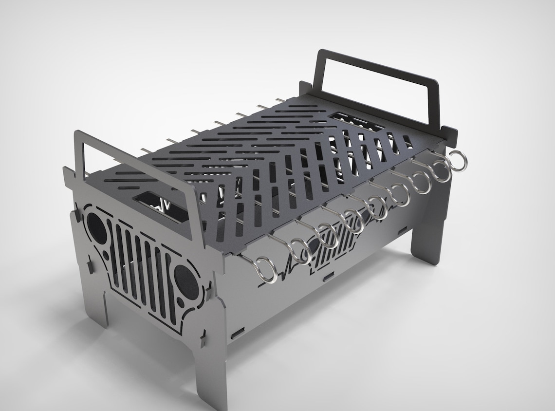 Fire Pit Jeep Little 8''x12'' DXF files for Etsy