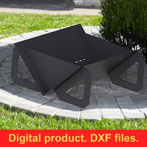 Fire Pit Quadro Light 39&quot; DXF files for plasma, laser cutting, CNC. Fire Pit for Garden, Collapsible Fire Pit For Camping, DIY Firepit.