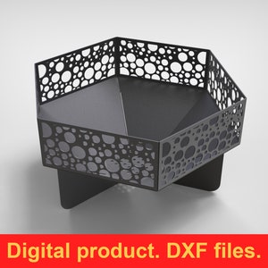 Fire Pit Portable for Garden DIY Firepit. CNC Welded Fire Pit For Camping Bubbles Fire Pit DXF files for plasma laser cutting