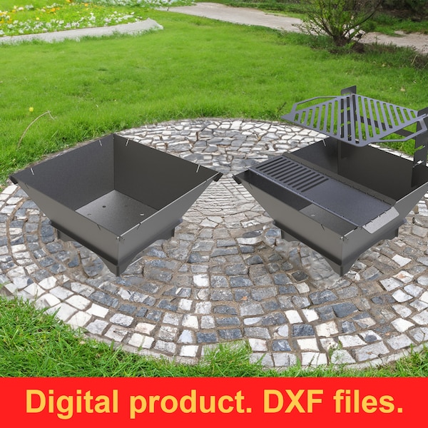 Fire Pit 29’’ v2 grill DXF files for plasma, laser, CNC, Fire Pit. Mangal, Grill, Barbecue, Firepit bbq. Collapsible Fire Pit , DIY