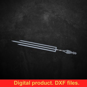 Skewers trident Chess Pawn, DXF files for plasma, laser, CNC. Kebab skewers for Mangal, Grill, Barbecue, Fire pit, bbq. DIY