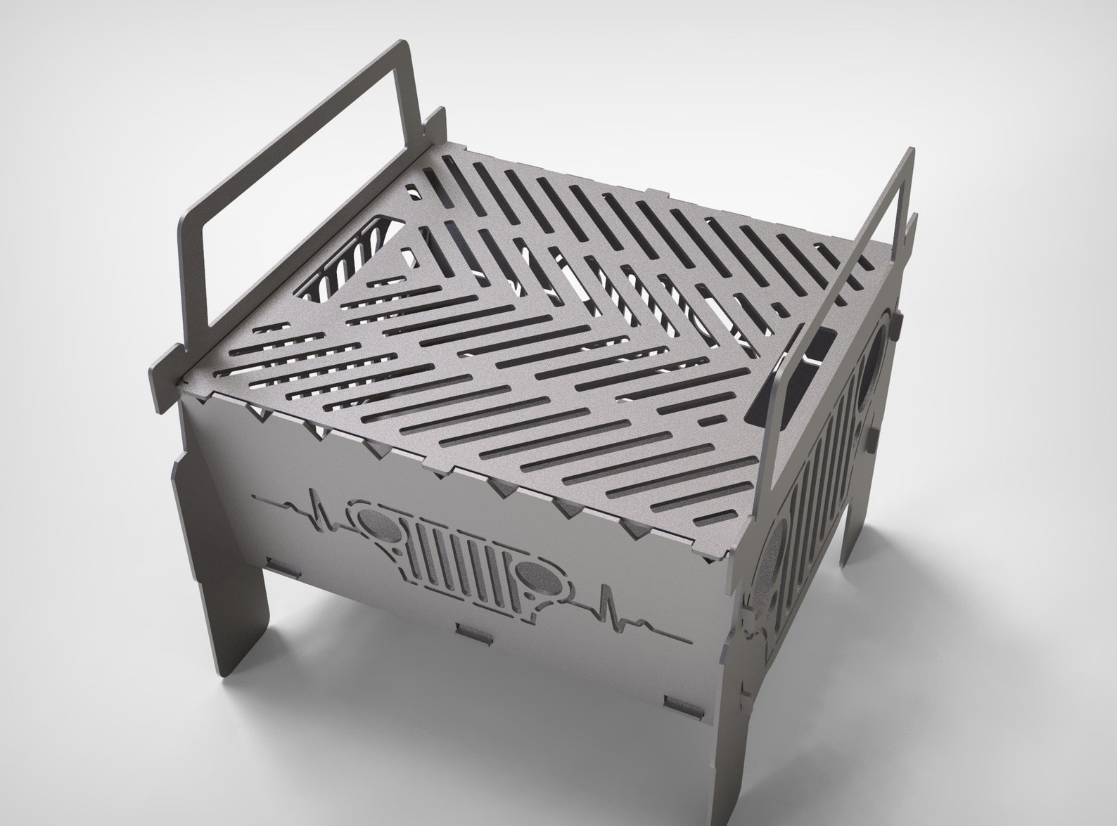 Fire Pit Jeep Big 20''x20'' DXF files for Etsy