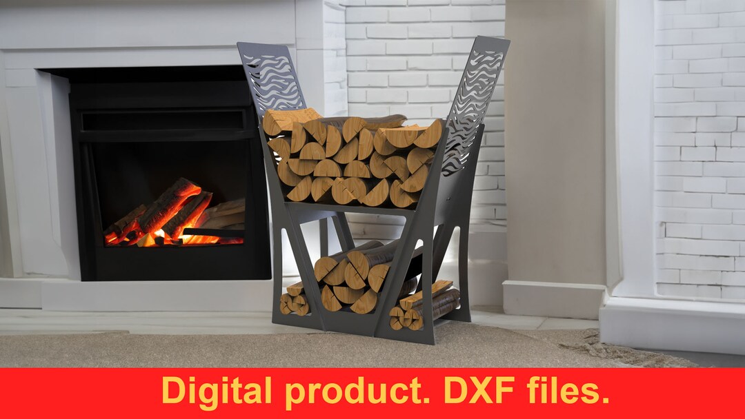Firewood Rack V1 Modern DXF Files for Plasma Laser Cutting - Etsy