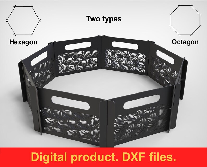 Flat Pack Fire Pit V2 DXF Files for Plasma Laser Cutting Etsy