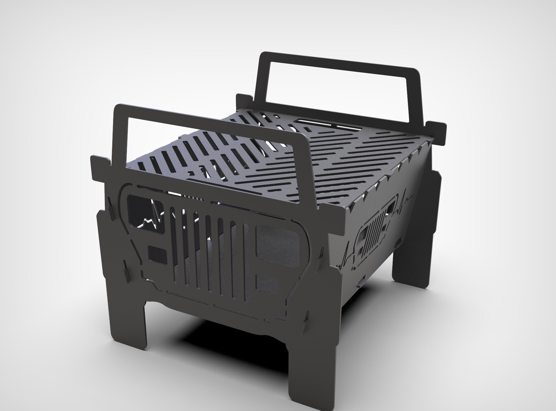 Fire Pit Jeep V2 Big 20''x20'' DXF files for Etsy